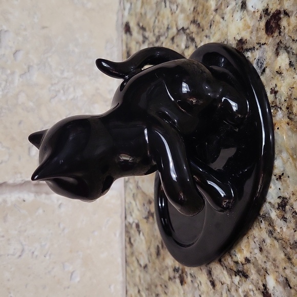 Partylite Ceramic Black Cat Tea Light Holder - Picture 5 of 7